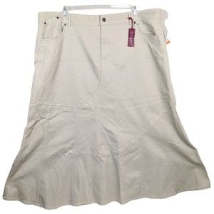 GITANO Beige, Khaki Maxi Long Skirt Women's Size 26W